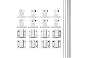 BUVVTPU [20pcs / Pack] 8mm Linear Motion Rod Shaft Guide Set,4X 400mm Linear Motion Rod Shaft Guide,8pcs Linear Slide Blocks and 8pcs SK8 Rod Rail Support for 3D Printer and DIY CNC Parts