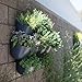 Living Wall Planter Recycled Plastic Self Watering Vertical Gardening System 4-pack Grey