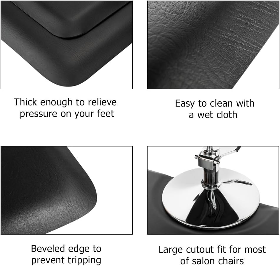 Mefeir 3' x 5' - 7/8'' Thick Salon Anti Fatigue Mat for Hair Stylist, Rectangle Comfort Barber Shop Beauty Floor Mats Under Styling Chair: Kitchen & Dining