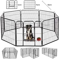 BestPet Outdoor/indoor 40 Inches Metal Dog Pen Dog Fence Playpen Extra Large Exercise Pen Dog Crate Cage Kennel Black