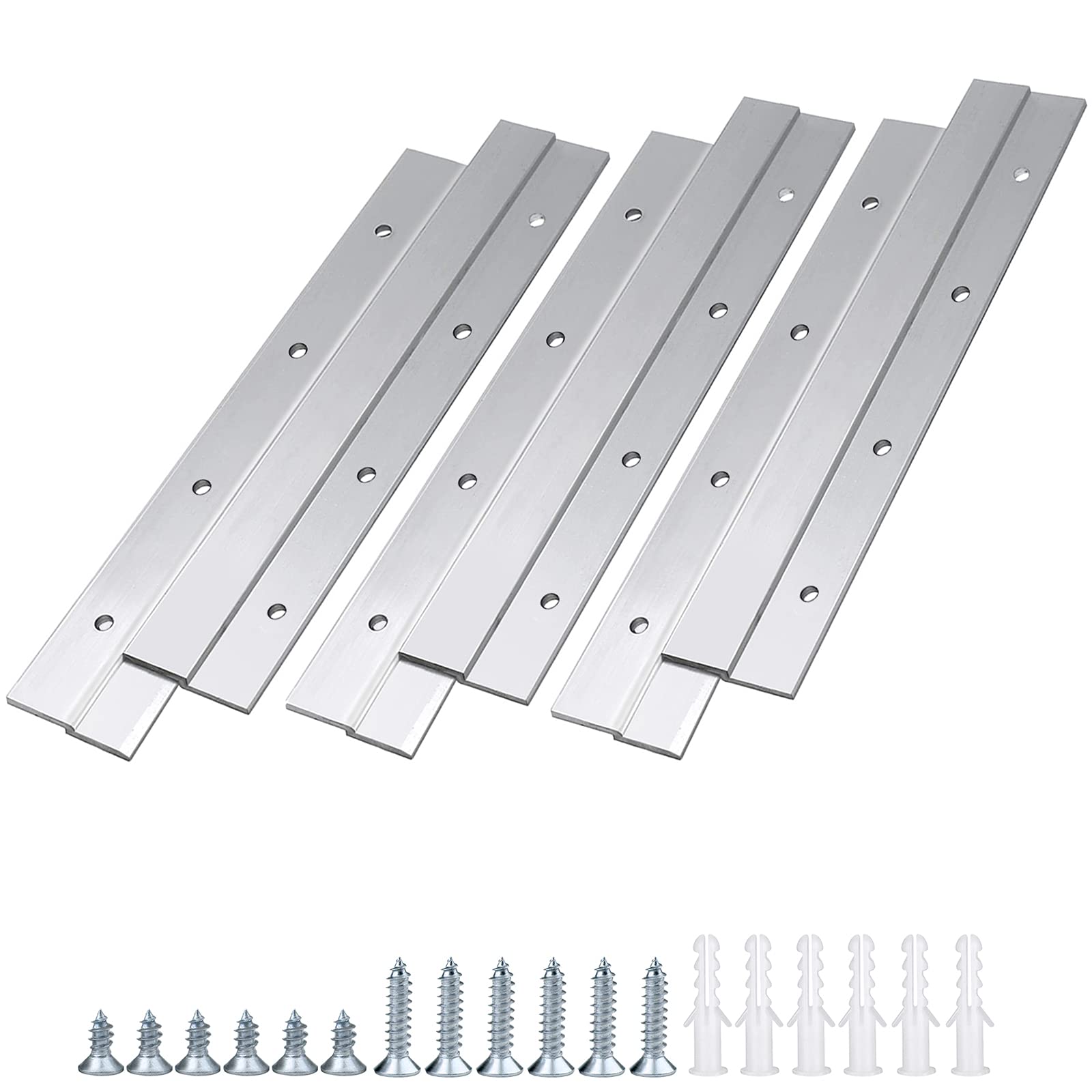 French Cleat Picture Hanger 6 Inch - 3 Pairs - Picture, Mirror, Whiteboard or Headboard Wall Mounting Brackets - Z Bar Supports 60 lbs - Z Clips for Hanging
