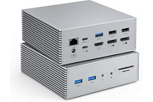 Universal USB-C 4K Triple Display Docking Station with 60W PD Charging | Equipped with 2 DP 4K ports, 1 HDMI port, 6 USB port