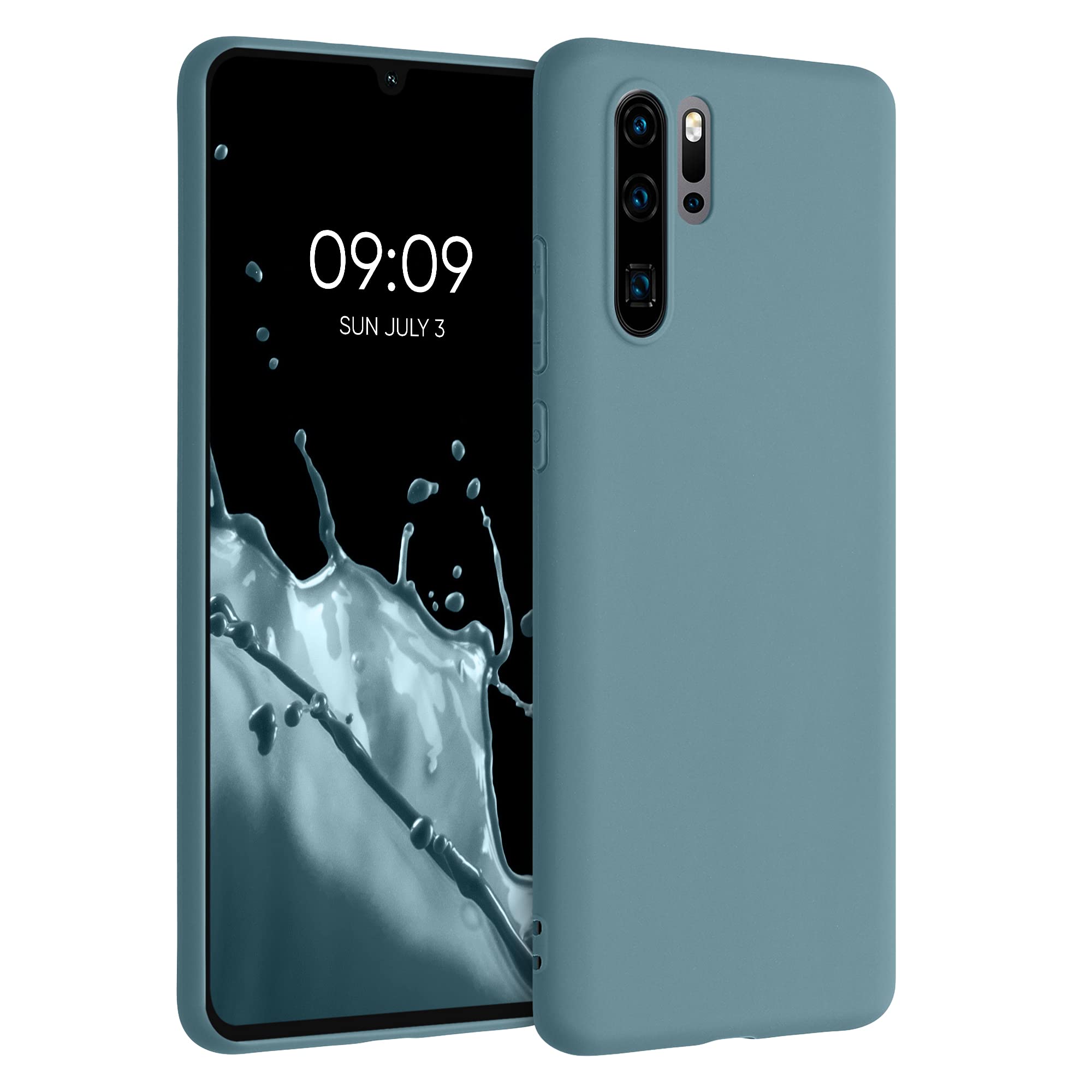 kwmobile Case for Huawei P30 Pro Case - Soft Cover - Shockproof TPU Material - Wireless Charging - Arctic Night — image 1