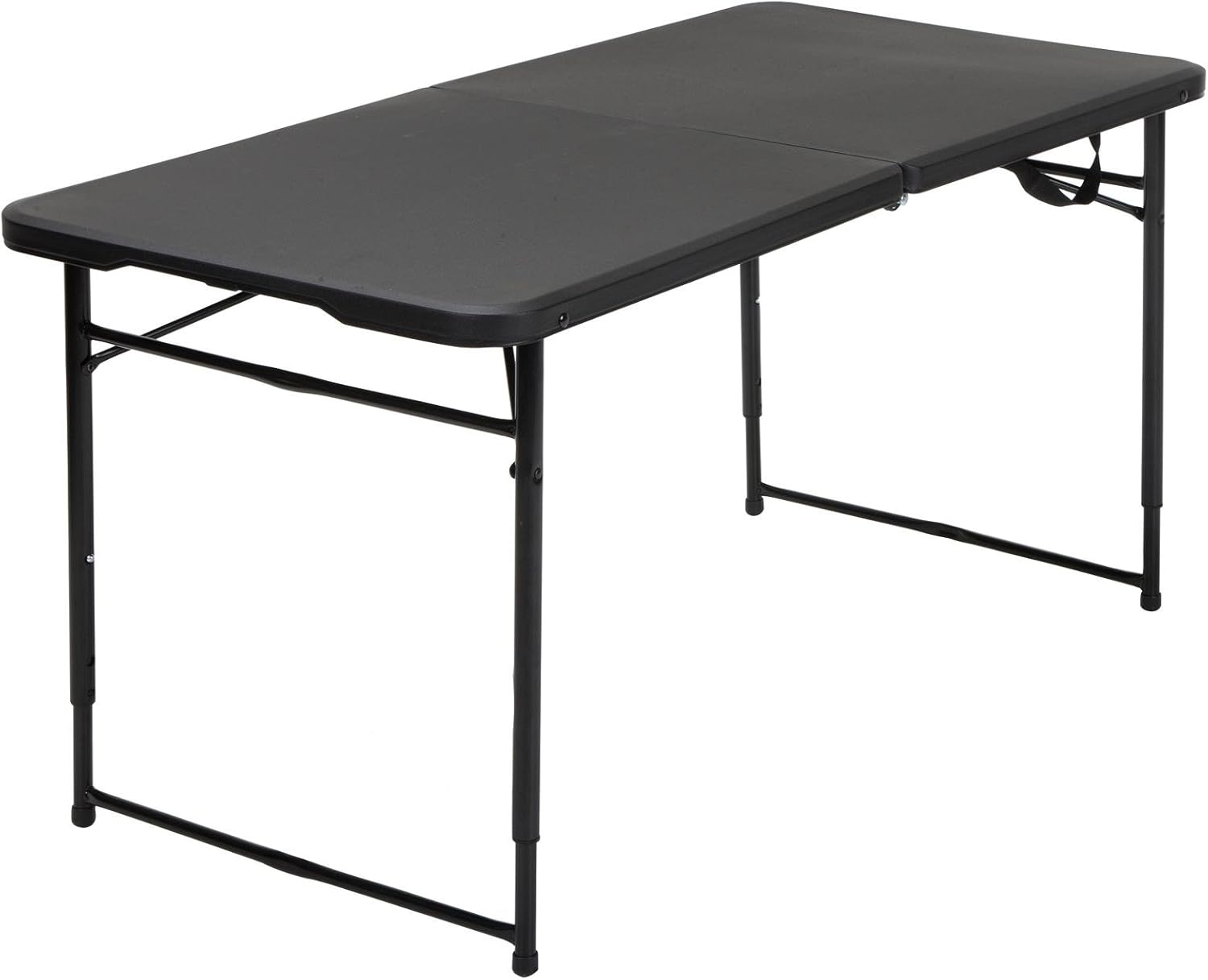 Cosco Indoor Outdoor Adjustable Height Center Fold Tailgate Table With Carrying Handle 4 Black Amazon Ca Home Kitchen