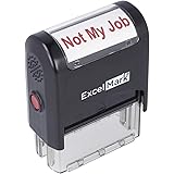 Self-Inking Novelty Message Stamp - NOT My Job - Red Ink