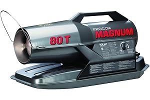 ProCom Heating MAGNUM Kerosene Forced Air Heater-80,000, Multifuel, 80,000 BTU, Black