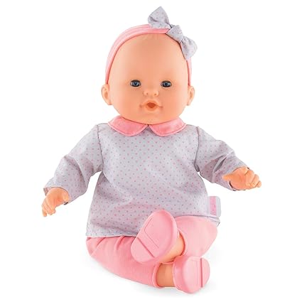 Corolle FPK14 Grands Poupons Babypuppe, grau, rosa, pink, 36 cm