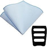 LJBFNN Pocket Squares Handkerchiefs for Men Soft Cotton Mens Womens White Pocket Square with Holder for Suit Wedding Business