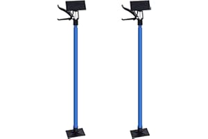 SAND MINE Adjustable Support Pole, 3rd Hand Support System, Steel Quick Support Rod, Upper Hand Work Support for Cabinet Jacks Cargo Bars Drywall Support, Extends from 45 Inch to 114 Inch (2)