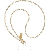 UKON Phone Chain Crossbody Cellphone Lanyard Fashion Phone Strap Lightweight Crossbody lanyard with 2xTPU Tether Tab for Women Shopping Traveling Party(gold)