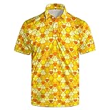Men's Funny Polo Shirts Hawaiian Golf Shirts 80S