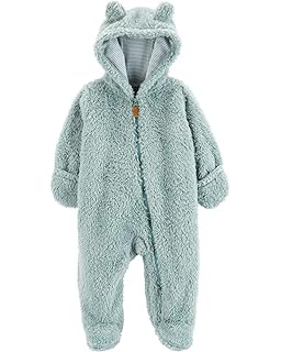 carter's baby hooded sherpa pram sleep & play