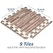 Basics Hardware Interlocking Puzzle Wood Mat (Dark Wood) (Dark)