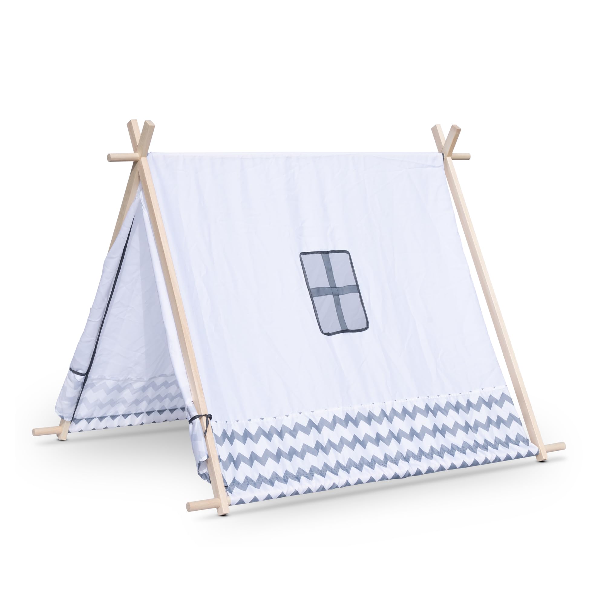 Tobar Play Tent Playhouse with Wooden Supports and Canvas Cover,Assorted Designs,38396