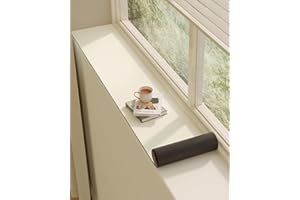 Solid Color Window Sill Mat Silicone Leather, Beige Ledge Liner Shield Anti Cat Scratch Protector, Non Slip Balcony Casement 