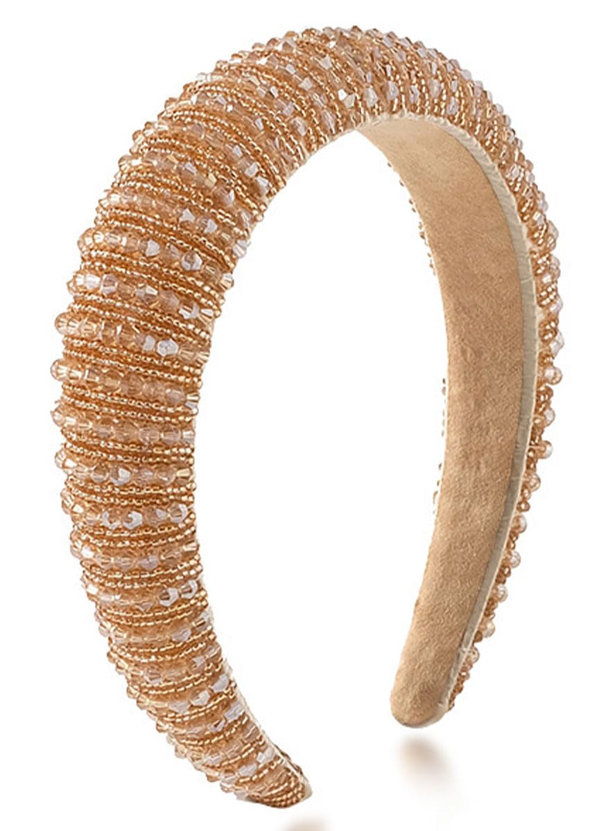 scicent Hairbands Rhinestone Crystal Head Bands Beaded Wide Hair Band Bling Glitter Fashion Headwear Padded Headbands for Women Girls 16420 — image 1