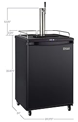 Kegco Keg Dispenser, 1 Faucet, Black