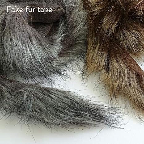 Amazon Craft Tamago 1本 フェイクファーテープ 約1メートル前後 2cm幅 グレー アクセサリーパーツ 通販