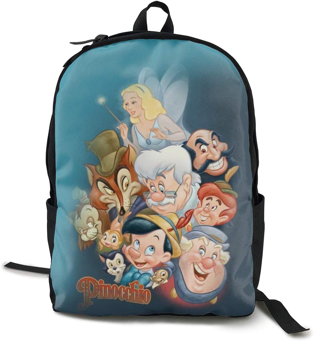 Lightweight Teenager Unisex Lying Puppet Backpack/school Bag Black One Size