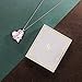 LadyColour Pink Heart Pendant Necklace Swarovski Crystals Fashion Silver Tone Jewelry for Women