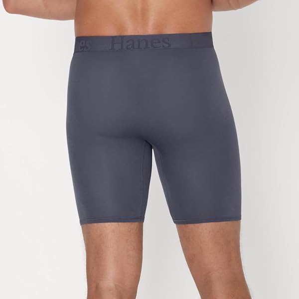 HANES MEN’S ORIGINALS SUPERSOFT BOXER BRIEF UNDERWEAR, TOTAL SUPPORT POUCH BOXER BRIEFS FOR MEN, LONG LEG & REGULAR, 3-PACK