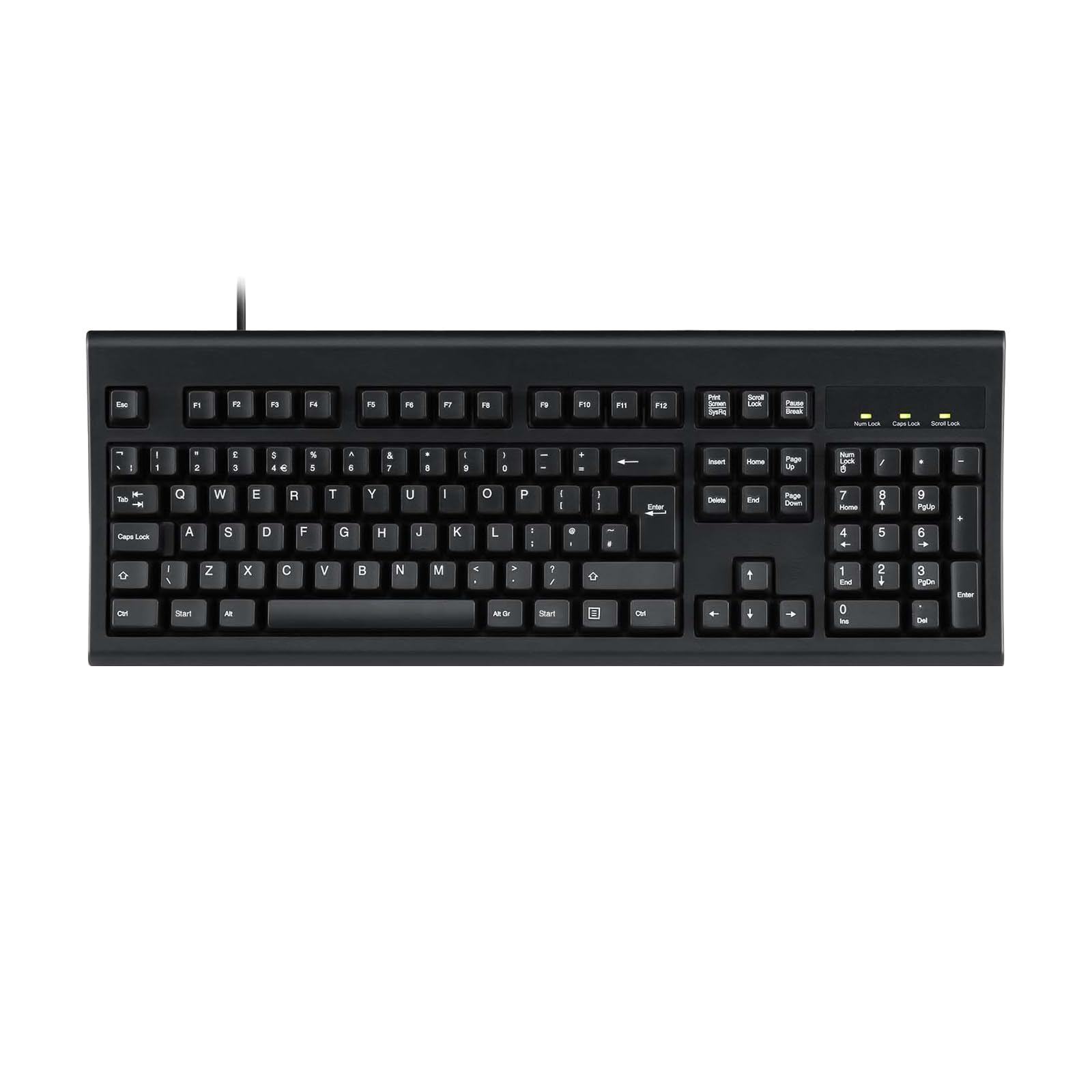 Perixx PERIBOARD-106 Performance Wired Keyboard - Curve Keyboard - 20 Million Key Press Life - UK layout - Black — image 1