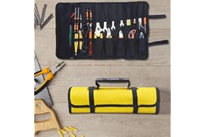 Without Tools for Wrench Screwdriver Pliers Roller Compartments Organisers/Canvas Roll up Pouch for Men/Small Socket Wallet -