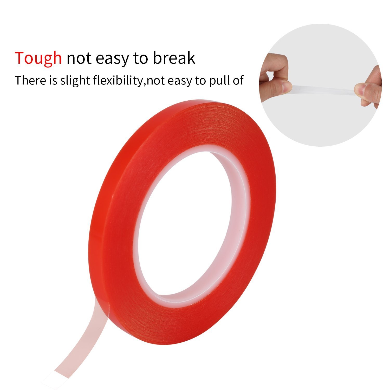 Kaisiking Double Sided Adhesive Tape 5mm / 10mm x 25M Heat Resistant High Adhesion Transparent Acrylic Tape, LCD Screen Repair Sticker for Cell Phone Touch Screen Repair