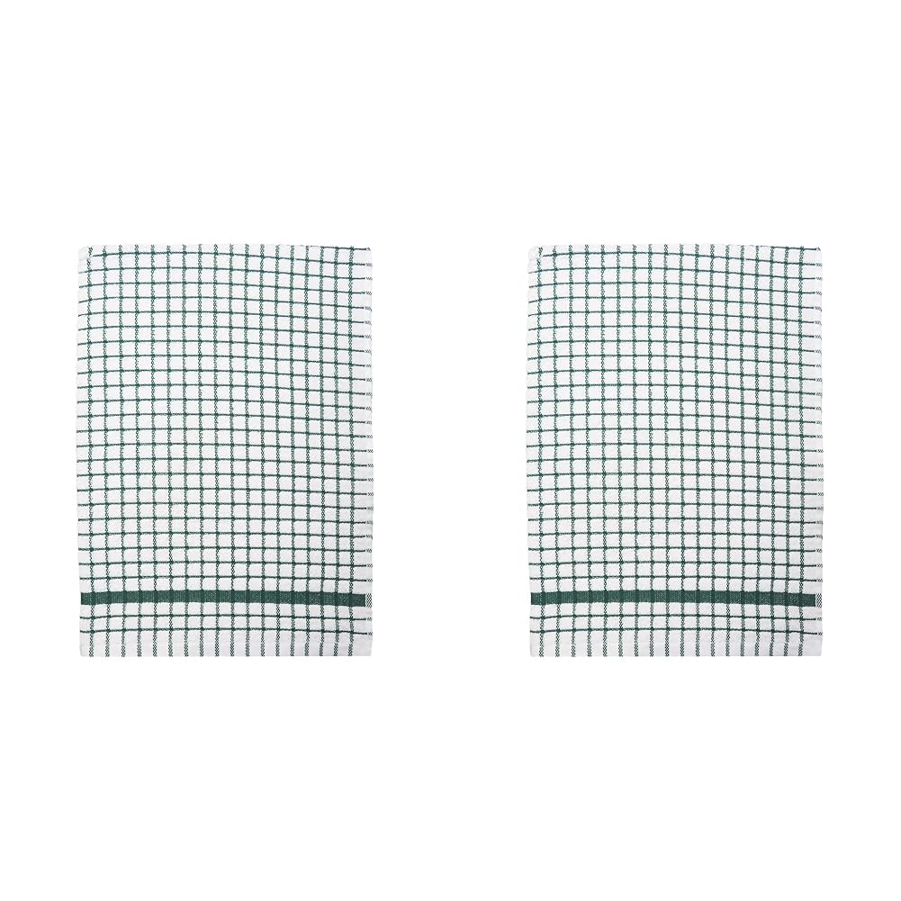 Samuel Lamont Tea Towel, Cotton, Hunter Green, One Size (Pack of 2)