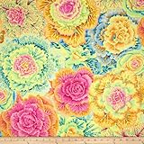 FreeSpirit Fabrics Kaffe Fassett Brassica Yellow Fabric by The Yard, Yellow