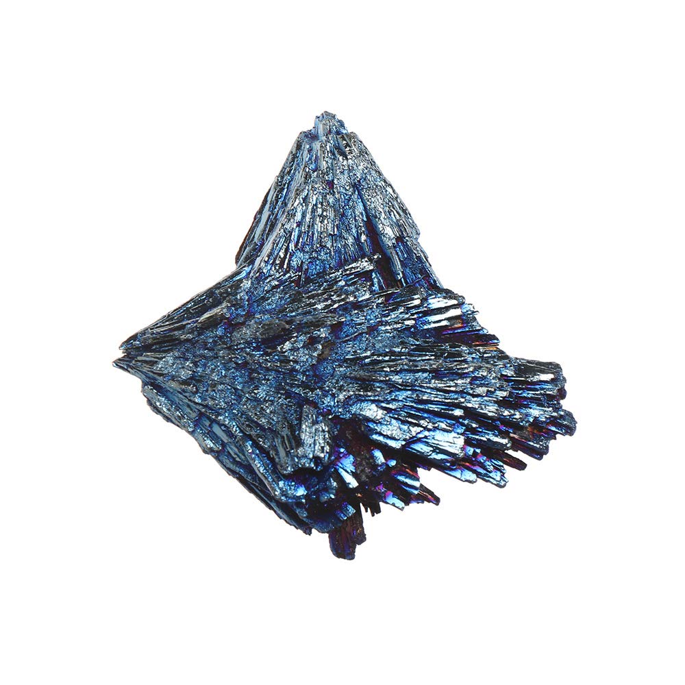 ARRIVEOK Black Tourmaline Crystals Cluster Rainbow Aura Flame Feather Natural Quartz Titanium Mineral Specimen Healing Jet Stone(40-50g)