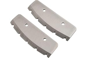 2pcs 8 Inch Stainless Steel Replacement Auger Blades with Serrated Edge for Power Ice Auger, Compatible with 8 Inch Quantum A