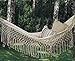 Fringed Macramé Hammock Cotton Tree Hammock Swing Bed for Patio,79