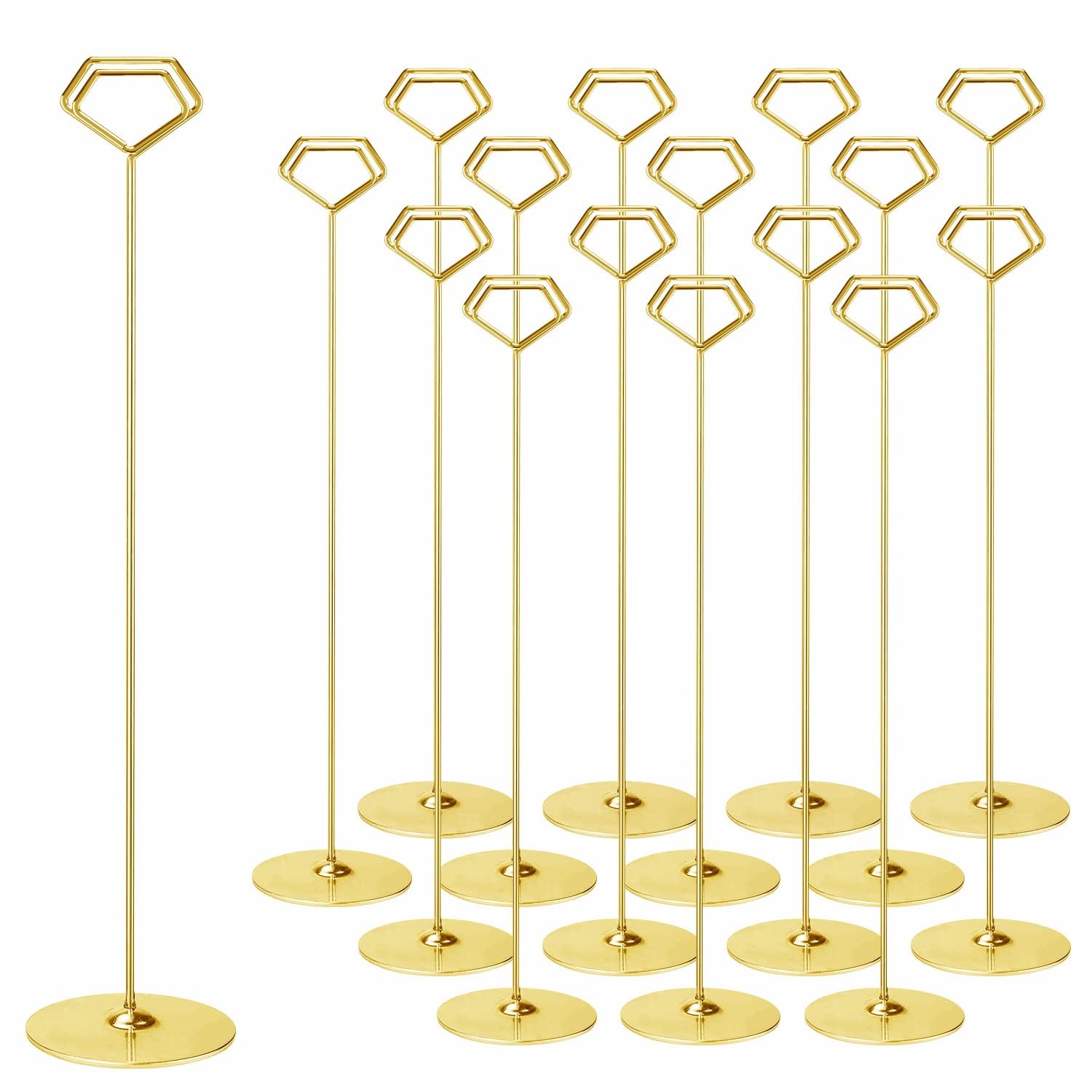 Photo 1 of ***MISSING ITEMS SEE NOTES***
Urban Deco 16PK Table Number Holders 12 Inches Place Card Holder Metal Table Card Holders Picture Holders for Tables, Card Holder Stand for Wedding Décor Gold Sign Holder