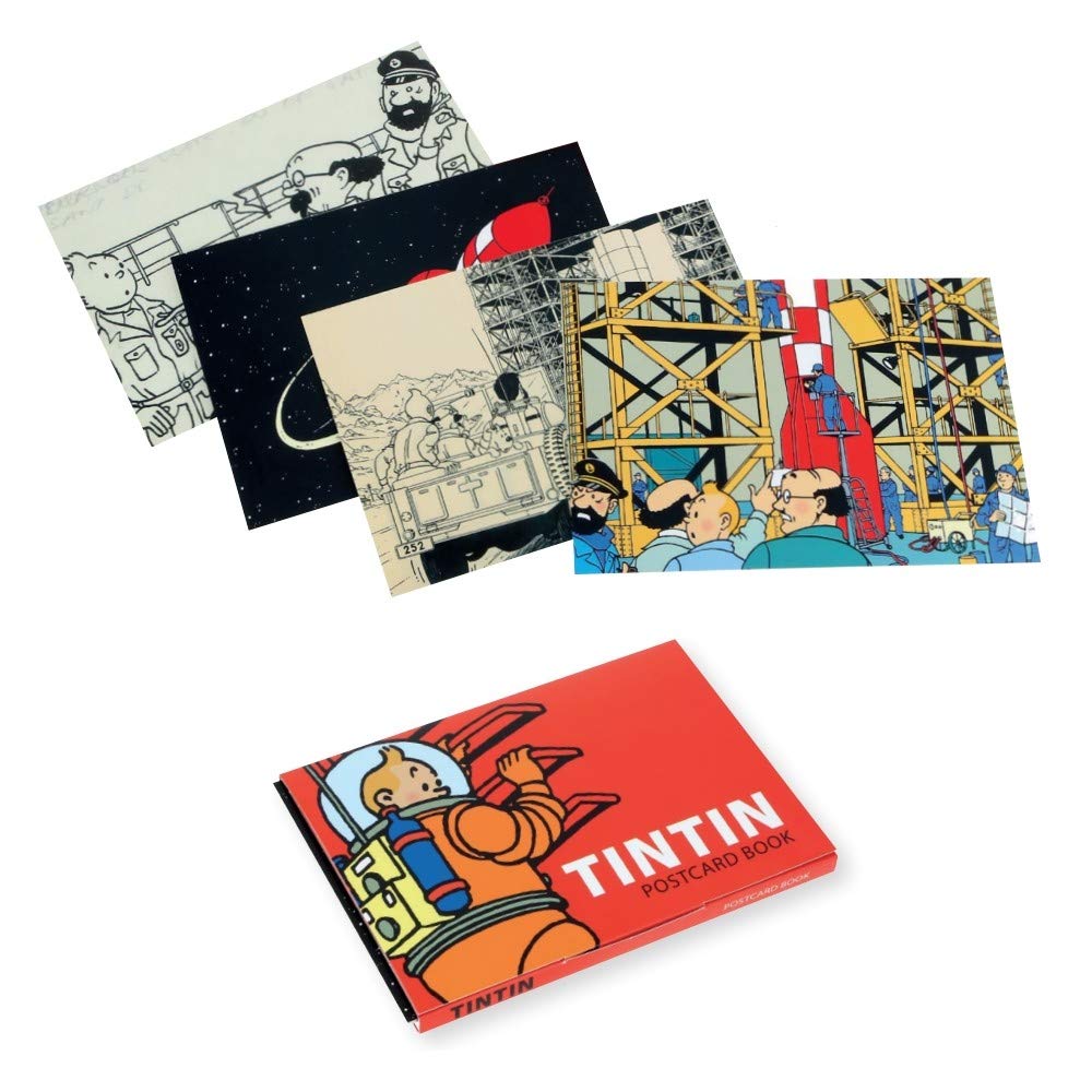 Moulinsart Set of 16 Postcards of the adventures of Tintin on the Moon 31309 (10x15cm)
