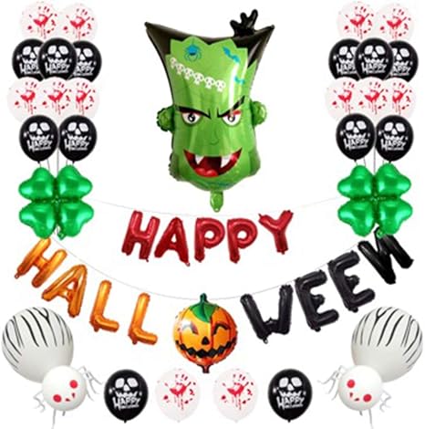 Amazon Co Jp ハロウィンバルーンセットデコレーションハロウィンバルーン スパイダーハンドブラッドモンスターハロウィン ゴーストホイルデコレーションハロウィンパーティー用品 複数の表現 2セット ホーム キッチン