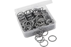 Auvoau 100Pcs Open Jump Rings 20mm Gun Black Jewelry Connectors for Jewelry Findings Making Supplies,Bracelets,Keychain,Necklace,Anklets,Arts and Crafts (Gun Black)
