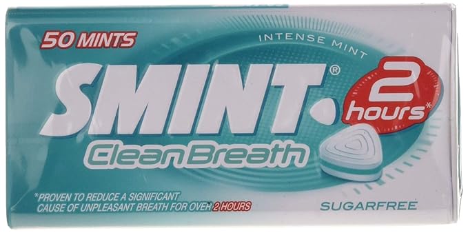 Smint caramelo comprimido sin azúcar 2H Clean Breath con sabor a menta intensa-12 unidades