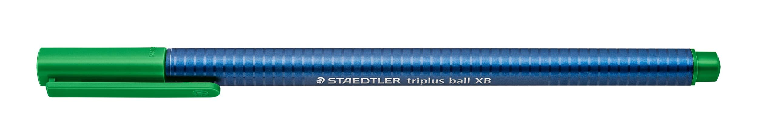 STAEDTLER Triplus Ball 437 XB-5 VE Ballpoint Pen Ergonomic Triangular Shaft Line Width XB Green Smudge-Proof Cardboard Case with 10 Ballpoint Pens