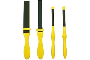 Yasumai 4 Detail Sanding Paper Stick Sandpaper Flat Files with 8 Pre-Cut Abrasive Strips and Storage Case for Sanding Tight, 
