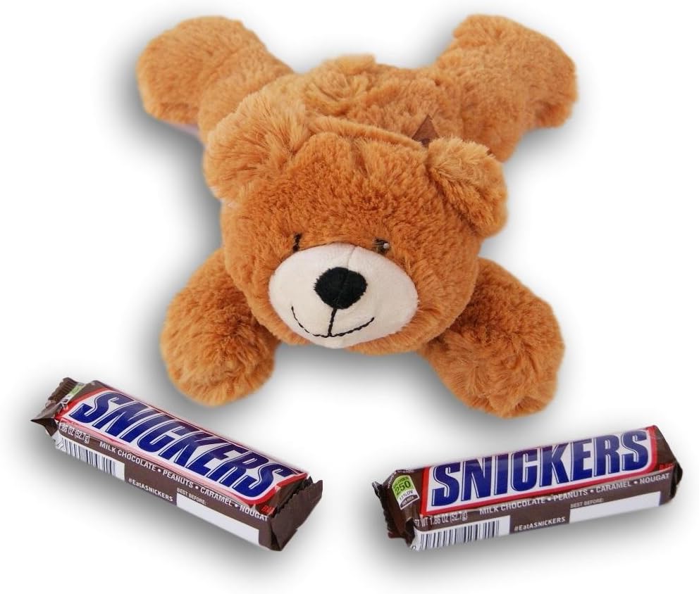 Gift Plush Teddy Bear with Snickers Bars