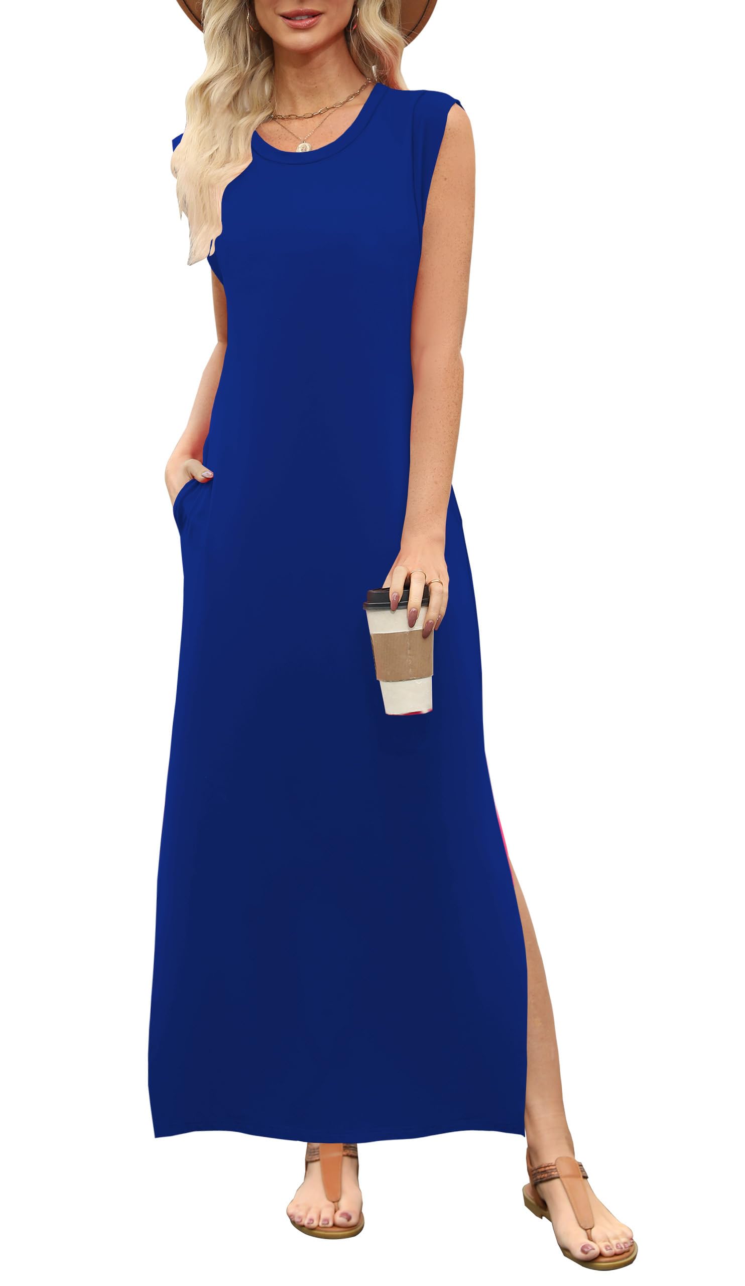 Photo 1 of Boho Maxi Dress Anthropologie Dresses for Women 2025 Fall Fashion Must Haves School Outfits for Teachers Long Elegant Classy Midi Denim T Shirt Floral Sundress Royal Blue Small