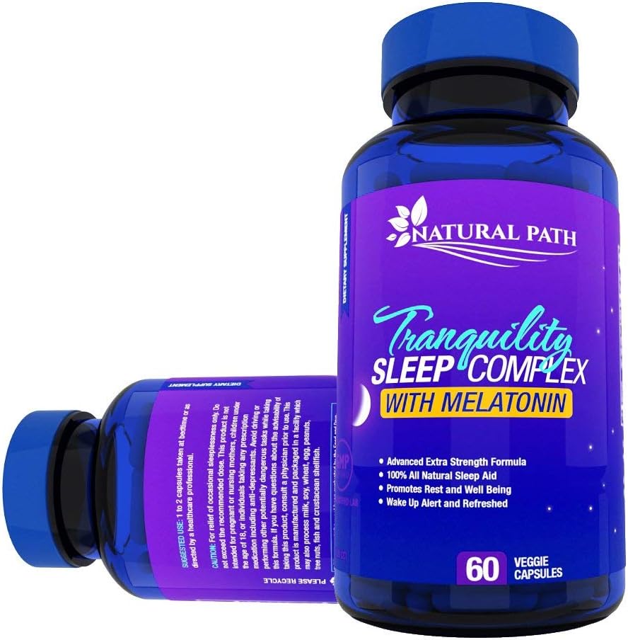 Sleep Easy Tonight - Best Rest You Deserve Naturally - You'll Wake Up Refreshed After Deep Slumber - Fast Acting Sleep Aid for Adults - 60 Easy to Swallow Capsules