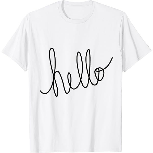 Amazon.com: Hello Graphic Tee T-Shirt : Clothing, Shoes