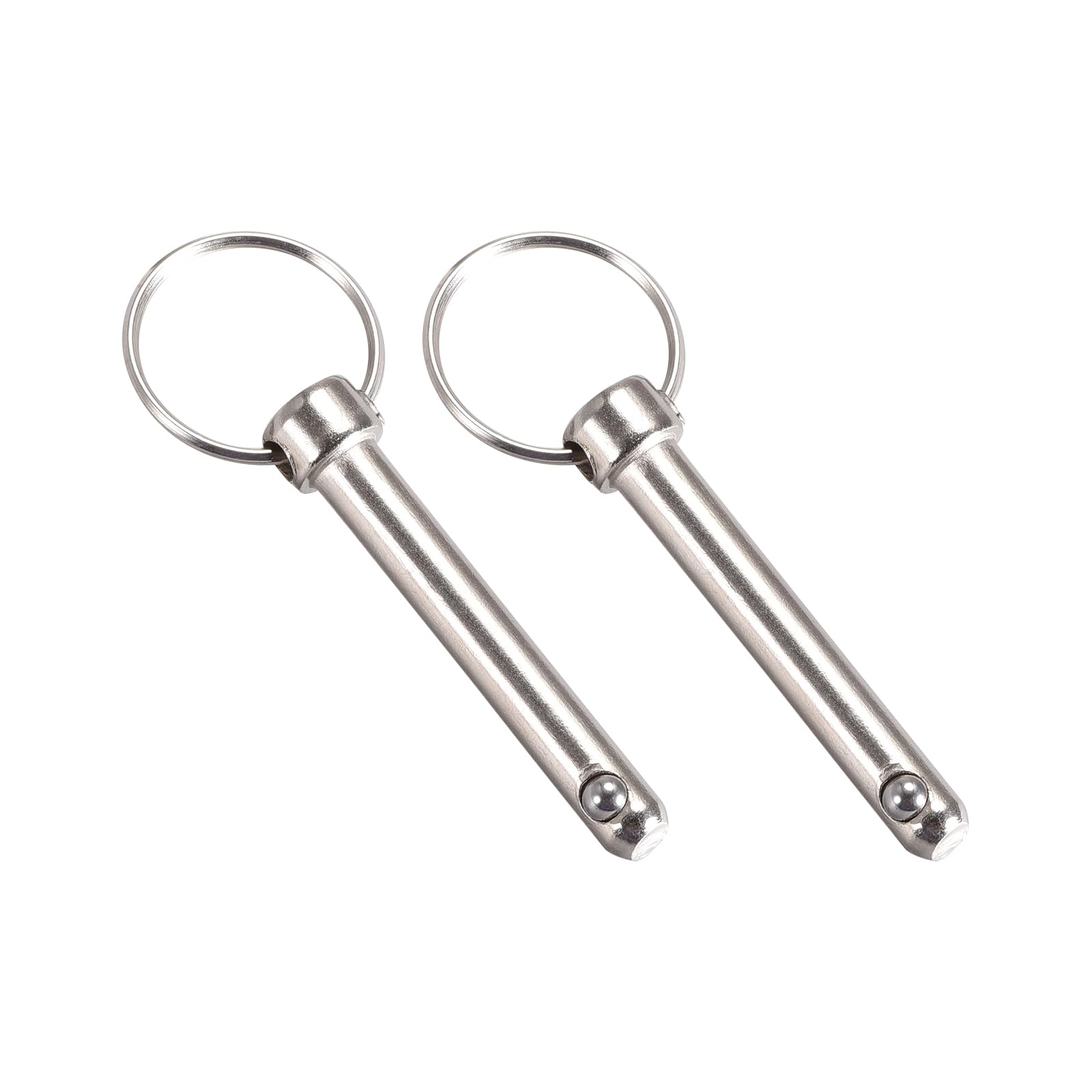 METALLIXITY Quick Release Pins (8mmx50mm) 2Pcs, Carbon Steel Pull Pin - for Shipbuilding, Ship Outfitting, Boat Top