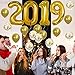 2019 Balloons Gold Confetti Balloon - Graduation Party Supplies 2019 | Graduation Decorations Gold | Large 2019 Balloons with 7 Gold Confetti Balloons and 7 Gold Latex Balloons | Graduation Balloons