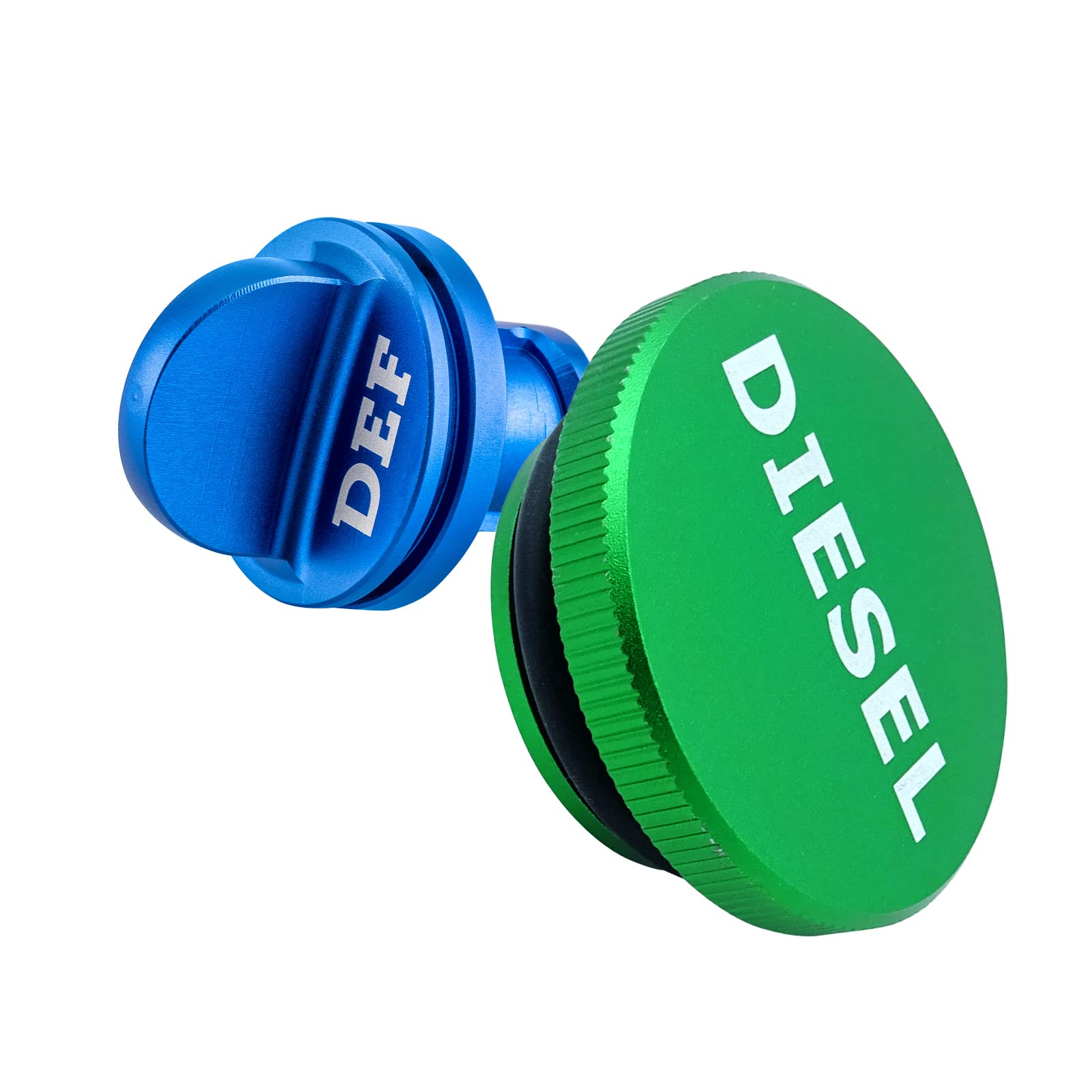 Photo 1 of Wsays Magnetic Billet Aluminum Blue Diesel Exhaust Fluid Cap/DEF Cap & Green Fuel Cap Compatible with Dodge Ram Cummins EcoDiesel 1500/2500/3500/4500/5500 2013-2018 Pick-up Truck