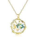 Hefestus Birth Flower Necklaces for Women,January