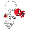Spider Keychain Gifts Superhero Gifts for Movies Fans Gifts Spider Charm Keychain Superhero Keychain for Movie Lovers Gifts Spider Jewelry Gifts for Family Best Friend Christmas Birthday Gifts
