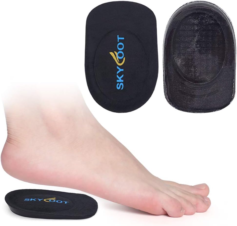 Skyfoot’s Heel Cups, Gel Heel Cushions for Plantar Fasciitis, Heel Pain, Bone Spur, Shock Absorbing, Achilles Pain and Leg Length Discrepancy(Medium - Women's 6-9|Men's 5-8): Health & Personal Care